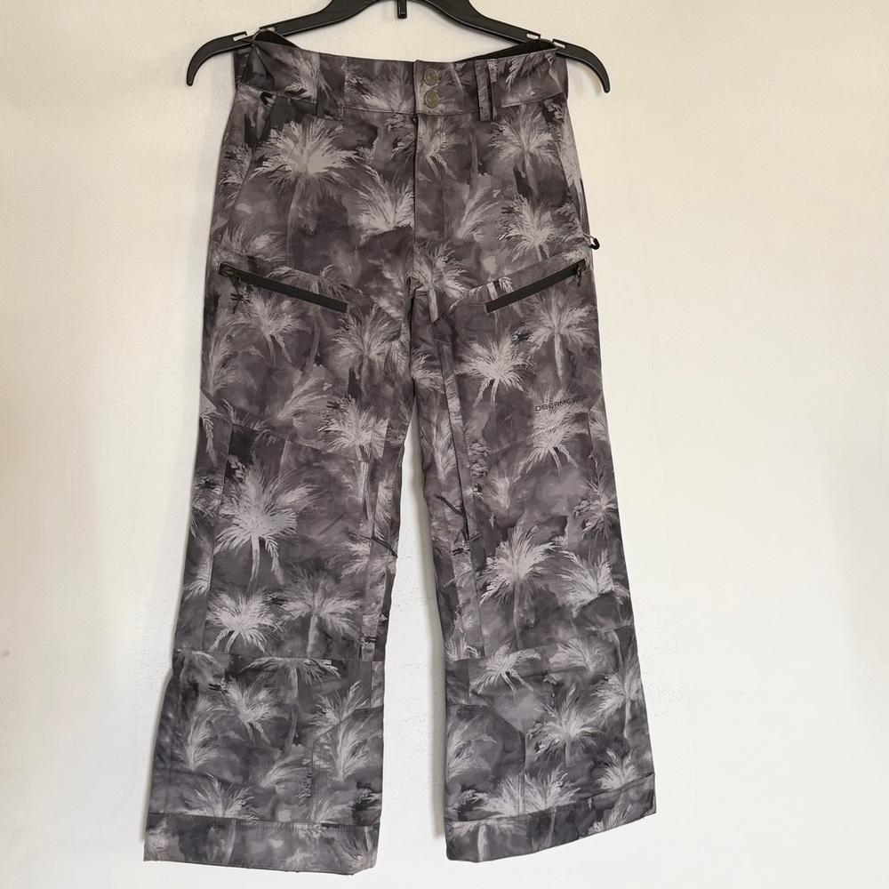 Obermeyer Ski Snowboard Snow Pants Youth Teen Size M (10-12) Grey Vent Insulated